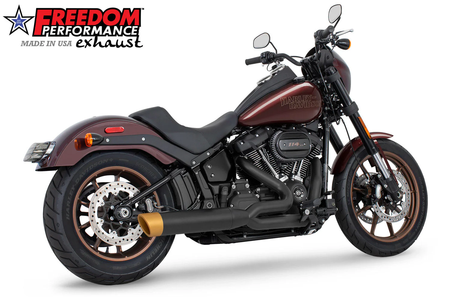 FREEDOM EXHAUST - SOFTAIL "SLIM-TIRE" 4" UNION 2-INTO-1 RIGHT-SIDE ONLY 2018-PRESENT - Image 27