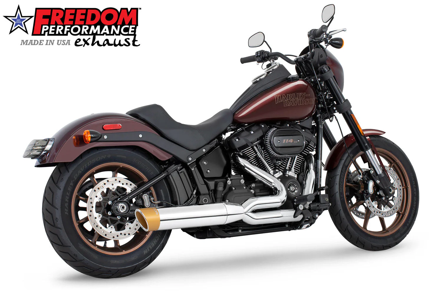 FREEDOM EXHAUST - SOFTAIL "SLIM-TIRE" 4" UNION 2-INTO-1 RIGHT-SIDE ONLY 2018-PRESENT - Image 30