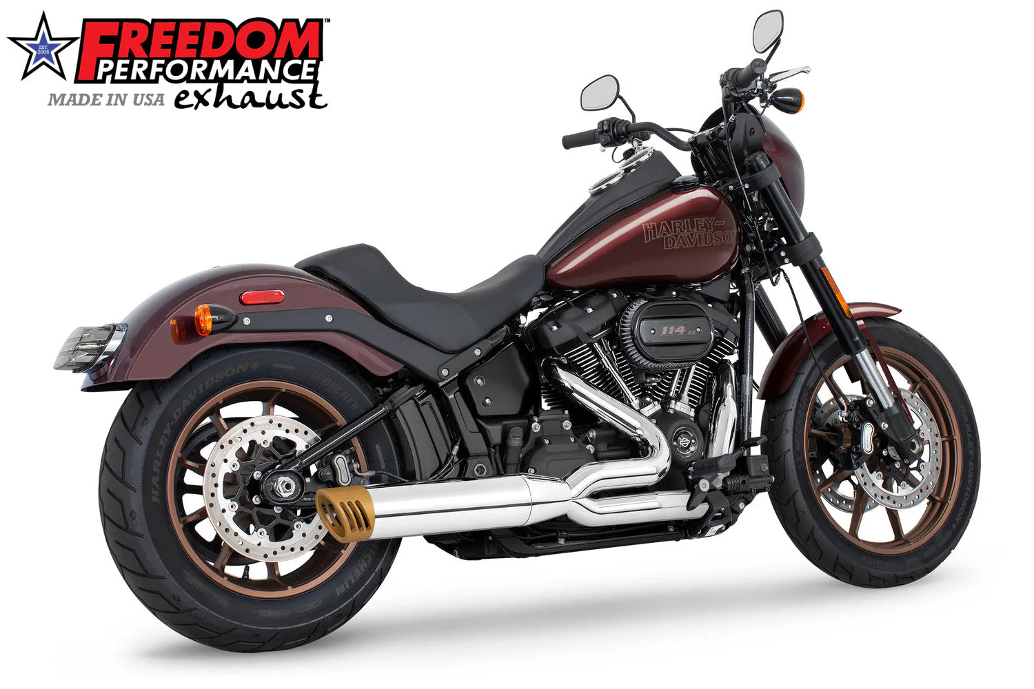 FREEDOM EXHAUST - SOFTAIL "SLIM-TIRE" 4" UNION 2-INTO-1 RIGHT-SIDE ONLY 2018-PRESENT - Image 33