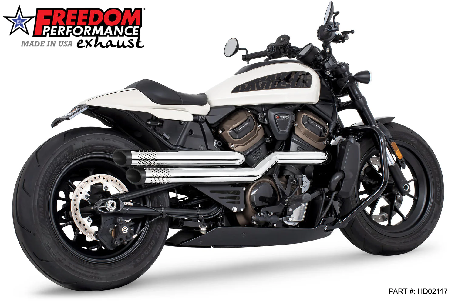 FREEDOM EXHAUST - SPORTSTER S "NEW 2023" INDEPENDENCE "PERFORATED" HIGH Fits 2021 to Present - Image 7