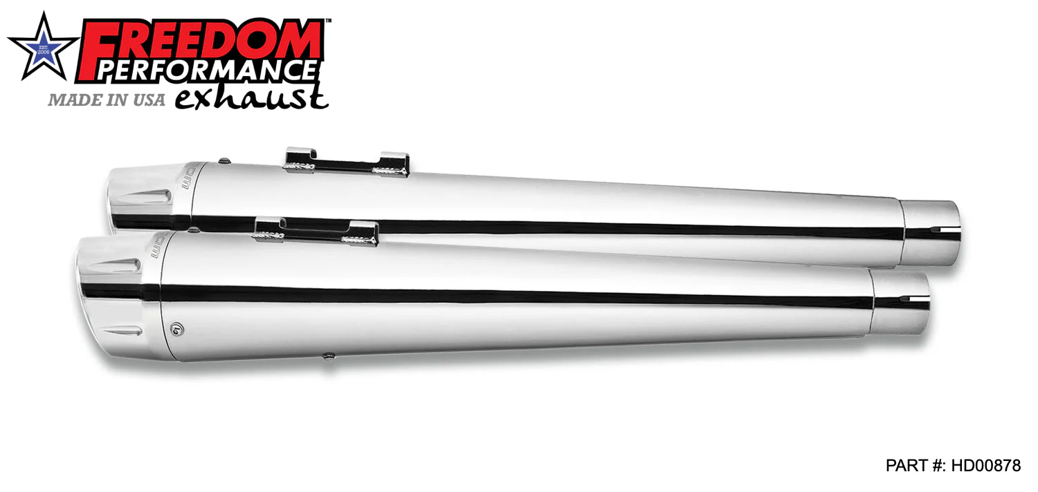 FREEDOM EXHAUST - TOURING/TRIKE AMERICAN OUTLAW & COMBAT FLUTED 4.5" MEGAPHONE SLIP-ONS - Image 17