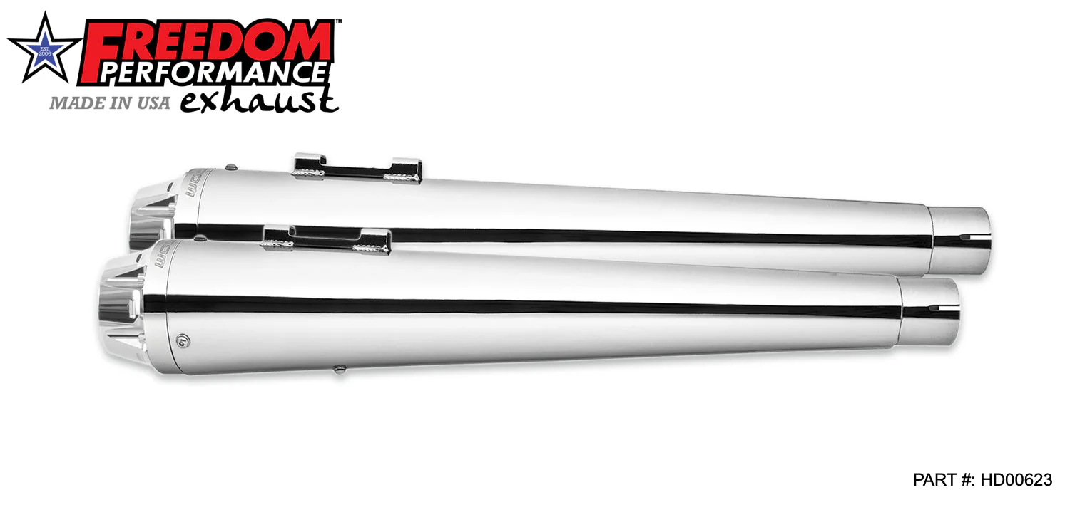 FREEDOM EXHAUST - TOURING/TRIKE AMERICAN OUTLAW & COMBAT FLUTED 4.5" MEGAPHONE SLIP-ONS - Image 6