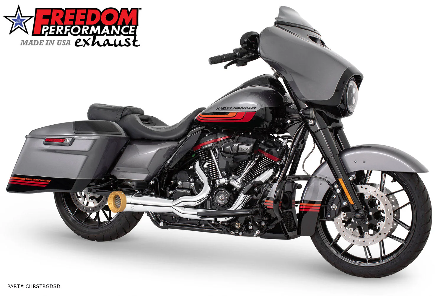 FREEDOM EXHAUST - TOURING 2-INTO-1 TURNOUT/SIDEDUMP FULL SYSTEM BUNDLE - Image 29