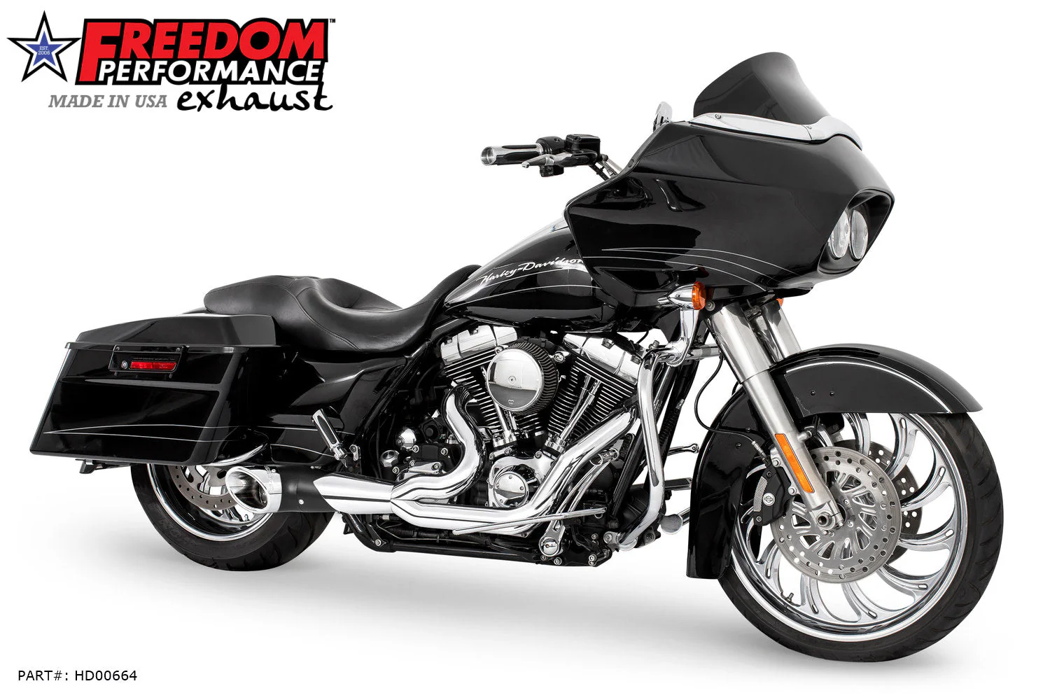 FREEDOM EXHAUST - TOURING 2-INTO-1 TURNOUT/SIDEDUMP FULL SYSTEM BUNDLE - Image 40
